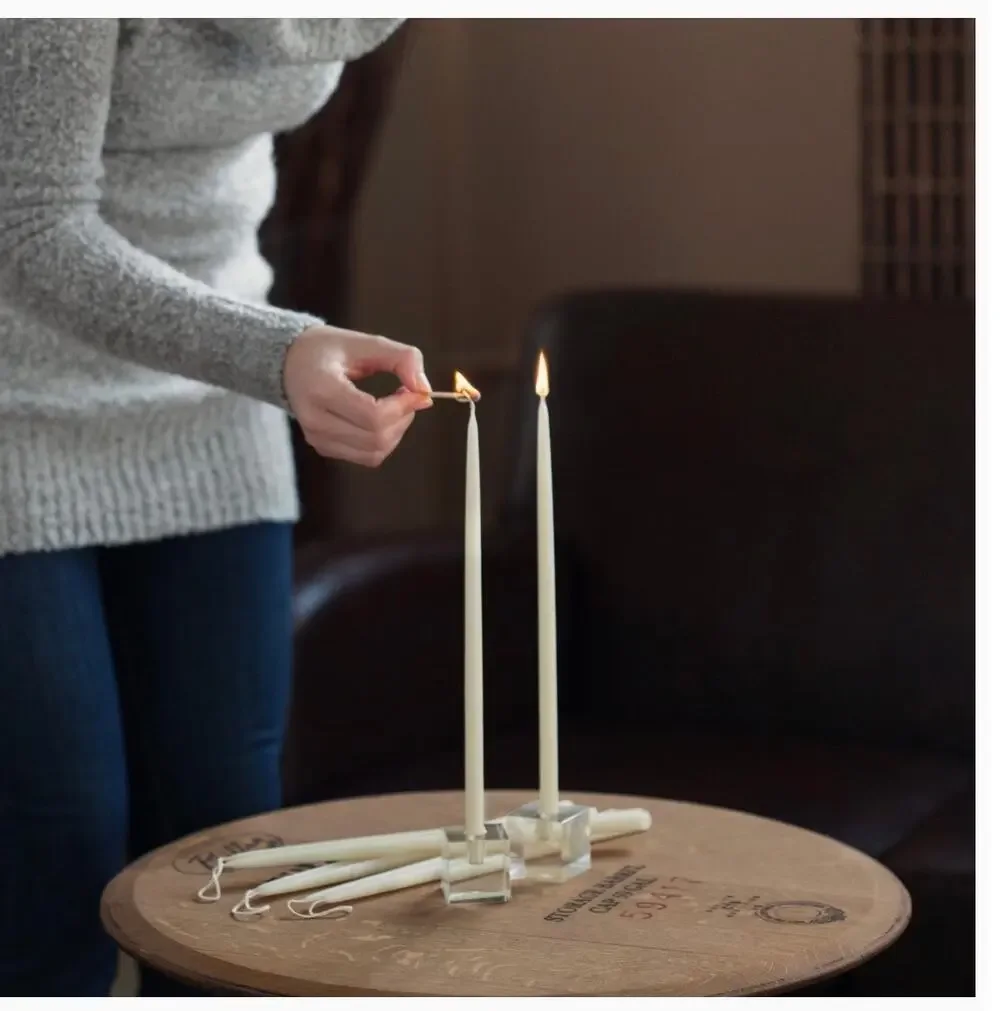 Creative Candles Ivory Taper Candles Set of 6 NEW